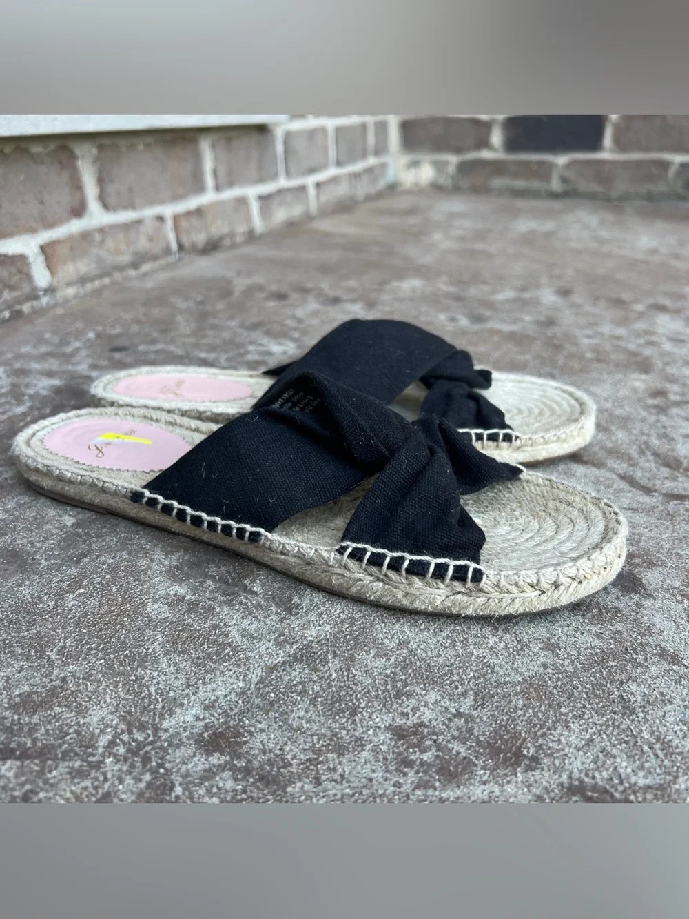 J Crew Twisted Knot Espadrille Sandals in Canvas Sz 8.5